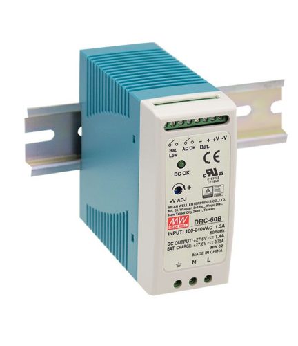 zasilacz impulsowy s UPS funkciou DRC-60B (pre 24V bateria)