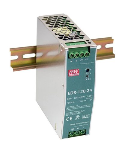 SDR-120-24 zasilacz impulsowy na szynę DIN 120W / 24V 