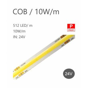 LED pás HQS-COB 10W / 24V / studená biela