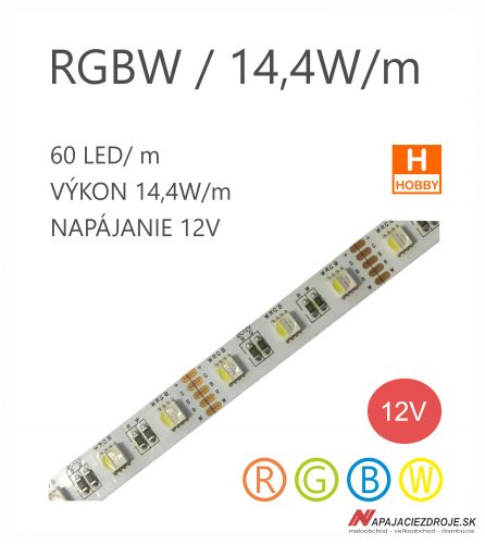 LED pás LC-5050-60LED 14,4W / 12V / RGBW