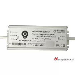 LED napájací zdroj 80W / 12V MCHQ80V12A