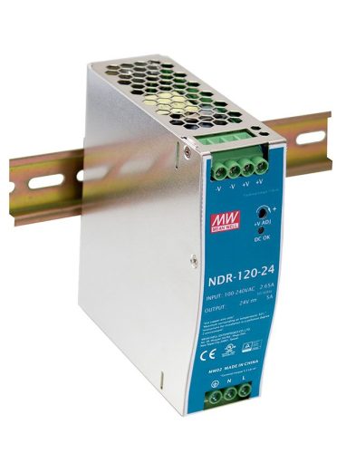 SDR-120-24 zasilacz impulsowy na szynę DIN 120W / 24V 