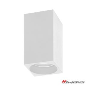 LED svietidlo štvorcové, biele (GU10 max 50W)