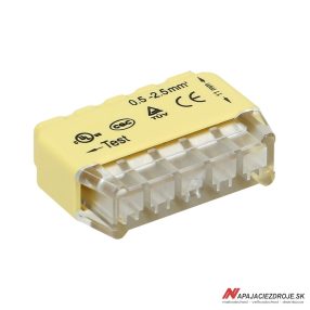 Svorka natláčacia  (lustrová) pre 5 vodičov