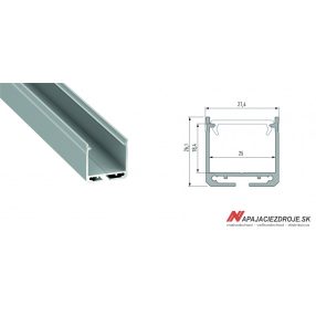 ALU PROFIL TYP DILEDA PRISADENÝ PRE 2 x 12MM LED