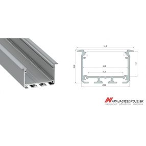 ZAPUSTENÝ DIZAJNOVÝ PROFIL TYP INSO PRE 3 x 10MM PÁS