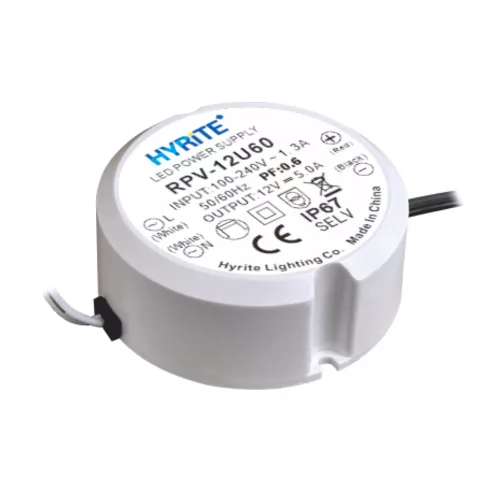 HYRITE RPV-12U60, zasilacz do LED 60W / 12V , IP67, ø=65mm
