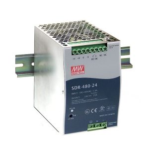 SDR-480-24 zasilacz impulsowy na szynę DIN 480W / 24V 