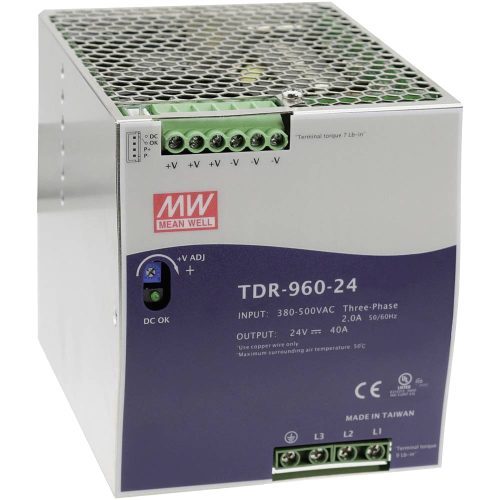 TDR-960-48 trojfázový zdroj na szynę DIN 960W / 48V 